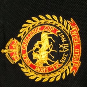 Mens rugby shirt black polo